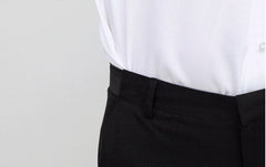 Elastic Cropped Suit Pants