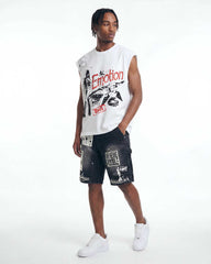 Mixed Emotions AI Denim Shorts Black