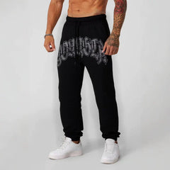 American fashion brand YOONGLA sports ankle binding pants for couples, versatile fitness training, printed casual pants for both men and women