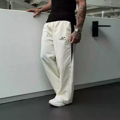 American fashion brand YOUNGLA splicing loose sports pants European and American fitness training trend casual pants cross-border