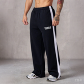 Cross border foreign trade European and American trendy brand YOUNG LA striped patchwork sports pants men's loose casual wide leg sweatpants
