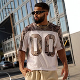 American fashion brand YOUNG LA large mesh quick drying breathable oversized T-shirt for men's sports and fitness double zero jersey short sleeved