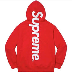 Supreme Vertical Logo Hooded Sweatshirt – Red / White
