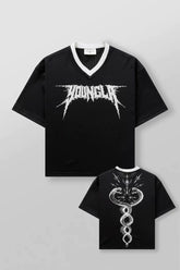 New American Trendy Brand YOUNG LA Large Men's Mesh T-shirt European and American Fitness Loose Quick Drying Breathable Digital Short Sleeve