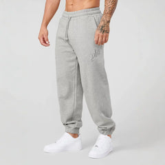 Autumn and winter new YoungLa men's jogging pants, heavyweight looped embroidery pants, fitness binding pants, sanitary pants