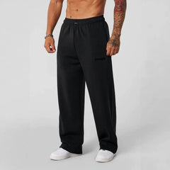 American fashion brand YOUNG LA sports wide leg straight leg sweatpants, versatile fitness printed casual pants, cross-border foreign trade