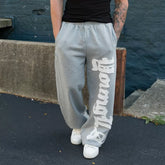 American fashion brand YOONGLA fitness training loose sports pants European and American embroidered straight leg pants Cross border foreign trade