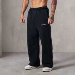 European and American fashion brand YOUNG LA men's straight leg sports pants, American jogging and fitness training embroidery casual long pants (2)