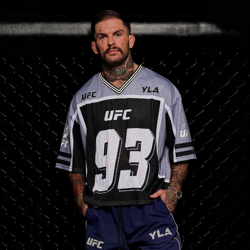 YOUNGLA美式新款男士超大T恤 UFC联盟同款运动健身速干透气短袖男
