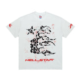 Hellstar Splatter Dragon Graphic Oversized T-Shirt - Washed Black