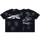 Hellstar Distressed Rip & Fray Vintage Washed Graphic T-Shirt