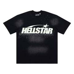 Hellstar Studios Halloween Skull Graphic Vintage Washed Cotton T-Shirt