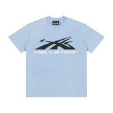 Hellstar Sports Airplane Rhinestone Vintage Wash T-Shirt - Washed Blue
