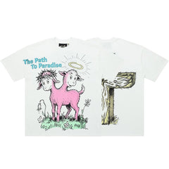 Hellstar Studios Lamb Graphic Oversized Cotton T-Shirt