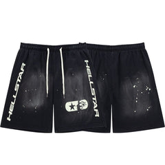 Hellstar Paint Splatter Gradient Drawstring Shorts