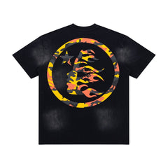 Hellstar Vintage Wash Camo Arrow Graphic Oversized T-Shirt - Black