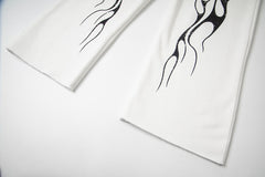 Hellstar Washed Fleece Graphic Sweatpants (White)