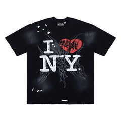 Hellstar Studios "I Love NY" Graphic Oversized T-Shirt - Black