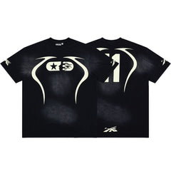 Hellstar Star Flame Face Graphic Oversized T-Shirt