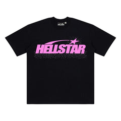 Hellstar Studios Rhinestone Graphic Oversized T-Shirt - Black