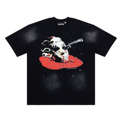 Hellstar Studios Halloween Skull Graphic Oversized Cotton T-Shirt