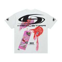Hellstar Paint Splatter Graffiti Graphic Oversized T-Shirt - Washed Black