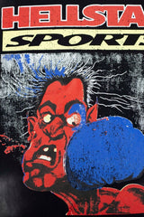 Hellstar Boxing Devil Vintage Wash Graphic Oversized T-Shirt - Washed Black