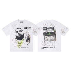 Hellstar Bearded Graphic Direct-to-Garment T-Shirt (White)