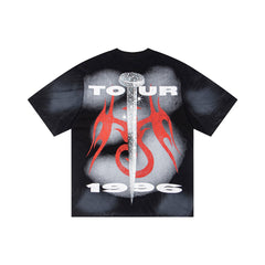 Hellstar Rhinestone & Spray-Wash Graphic T-Shirt