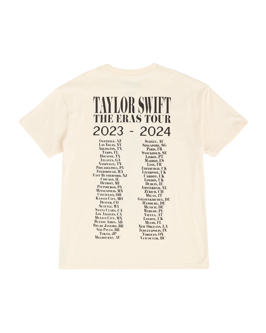 Taylor Swift | The Eras Tour Through Vancouver Beige T-Shirt