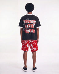 Mixed Emotions Graffiti Shorts Red