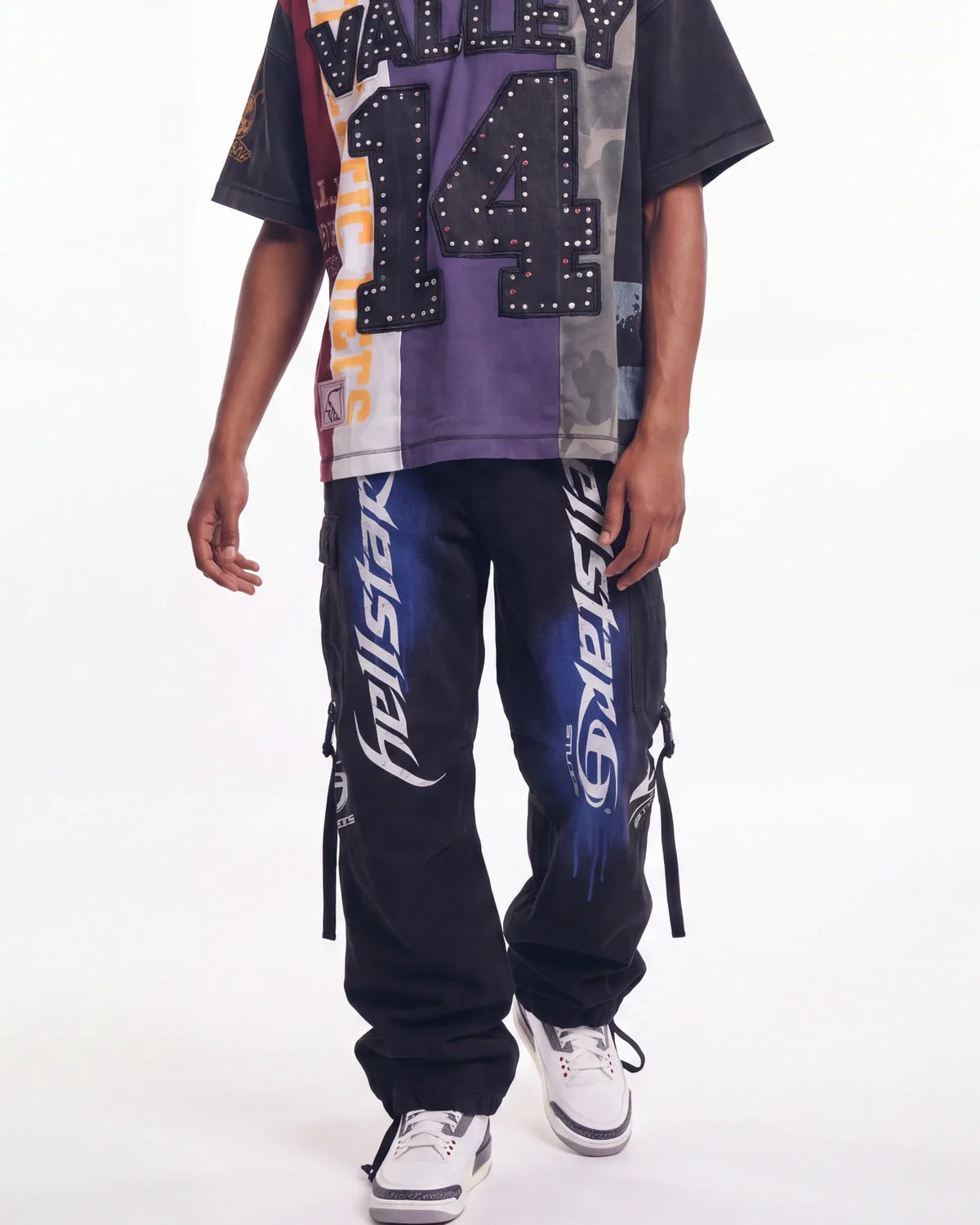 Hellstar Printed Cargo Pants Black