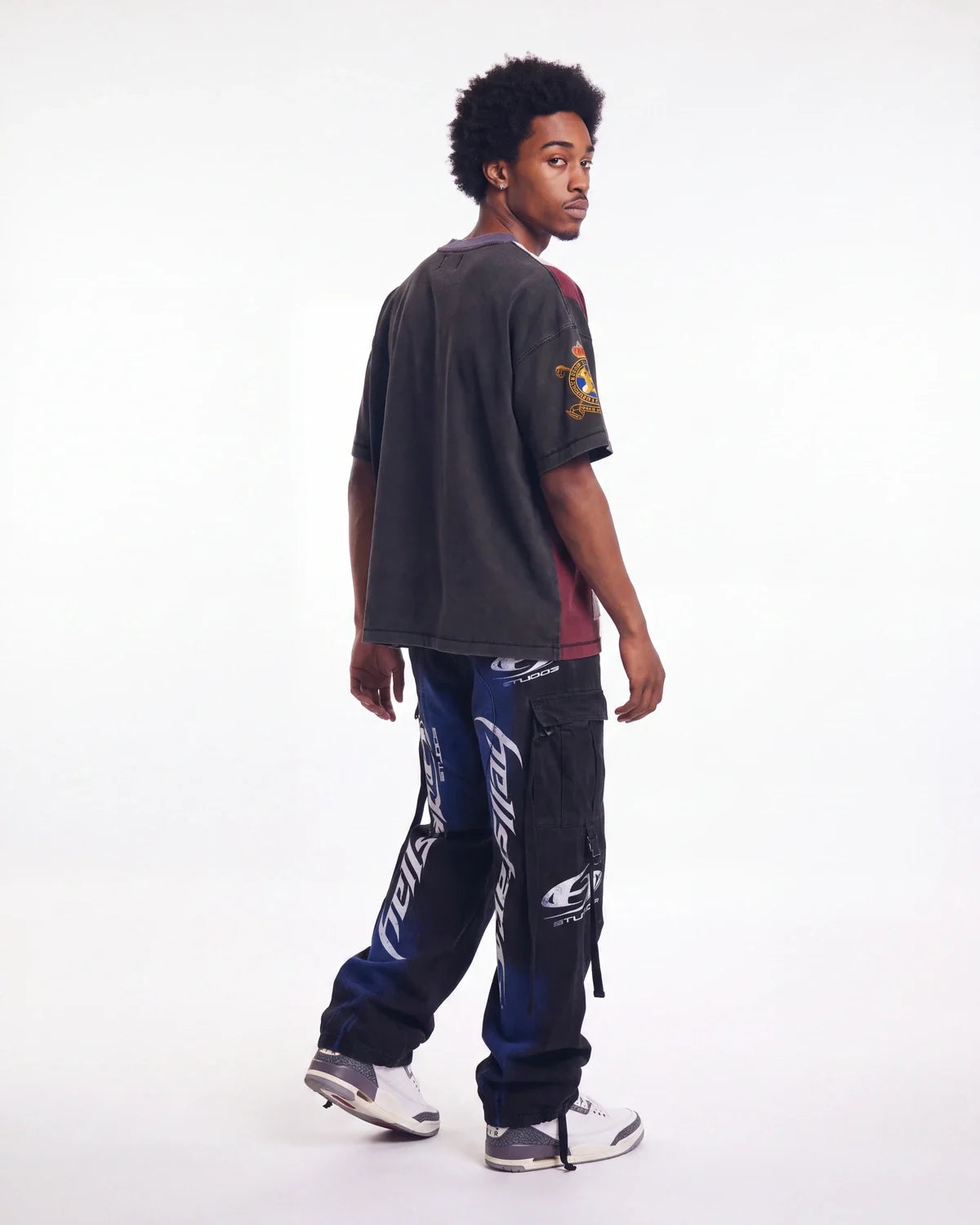 Hellstar Printed Cargo Pants Black