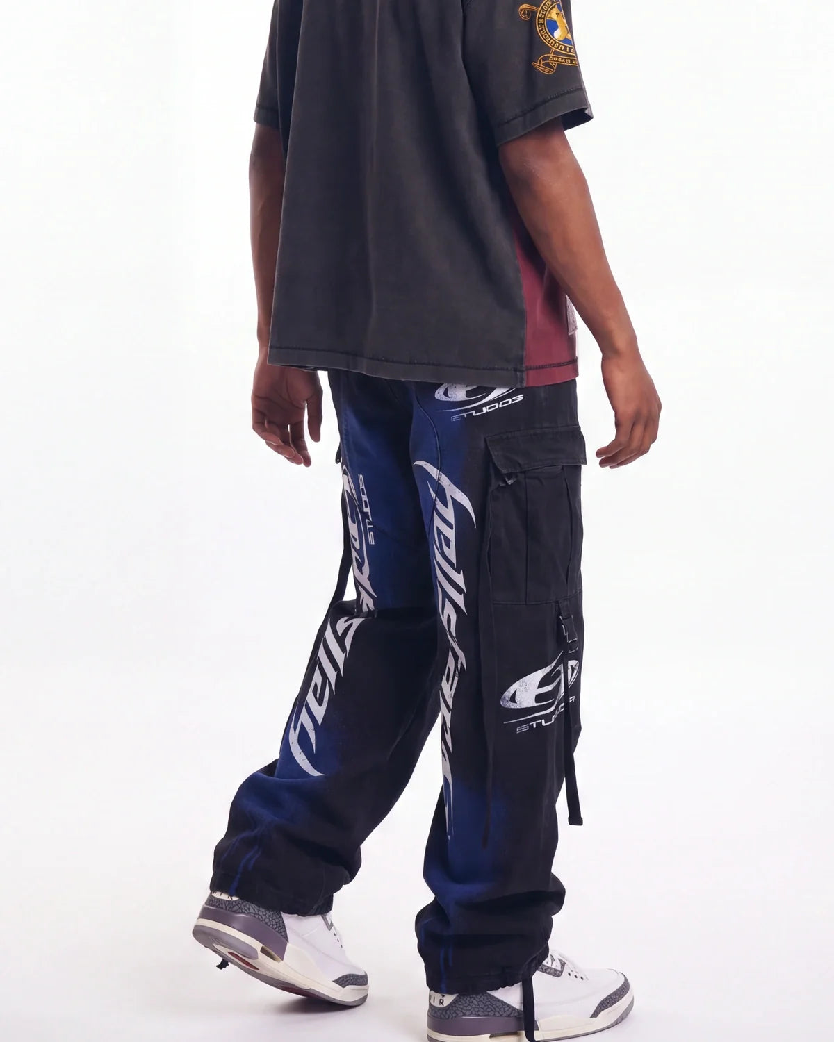 Hellstar Printed Cargo Pants Black