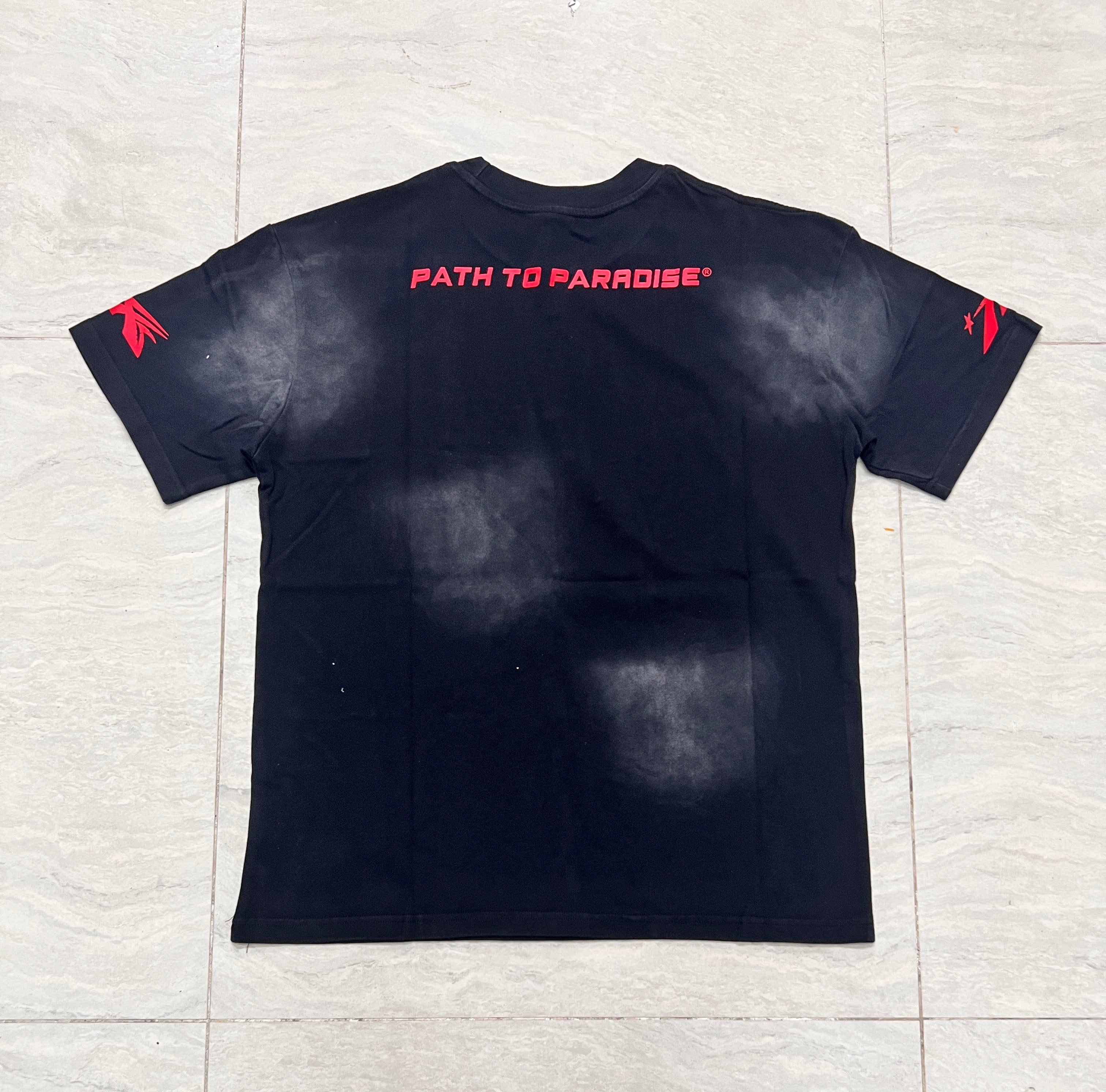 Hellstar Vintage Wash Claw & Star Graphic Oversized T-Shirt - Black
