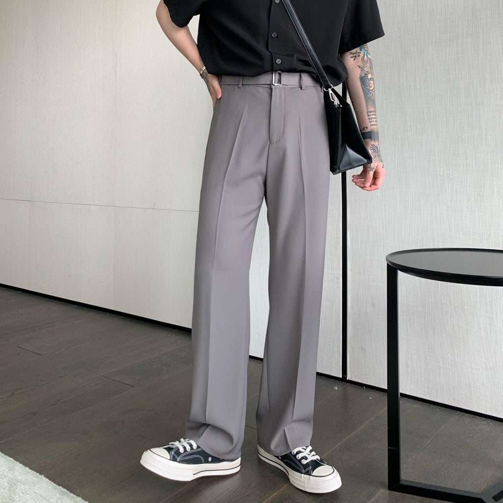 Belted Pleated Pants