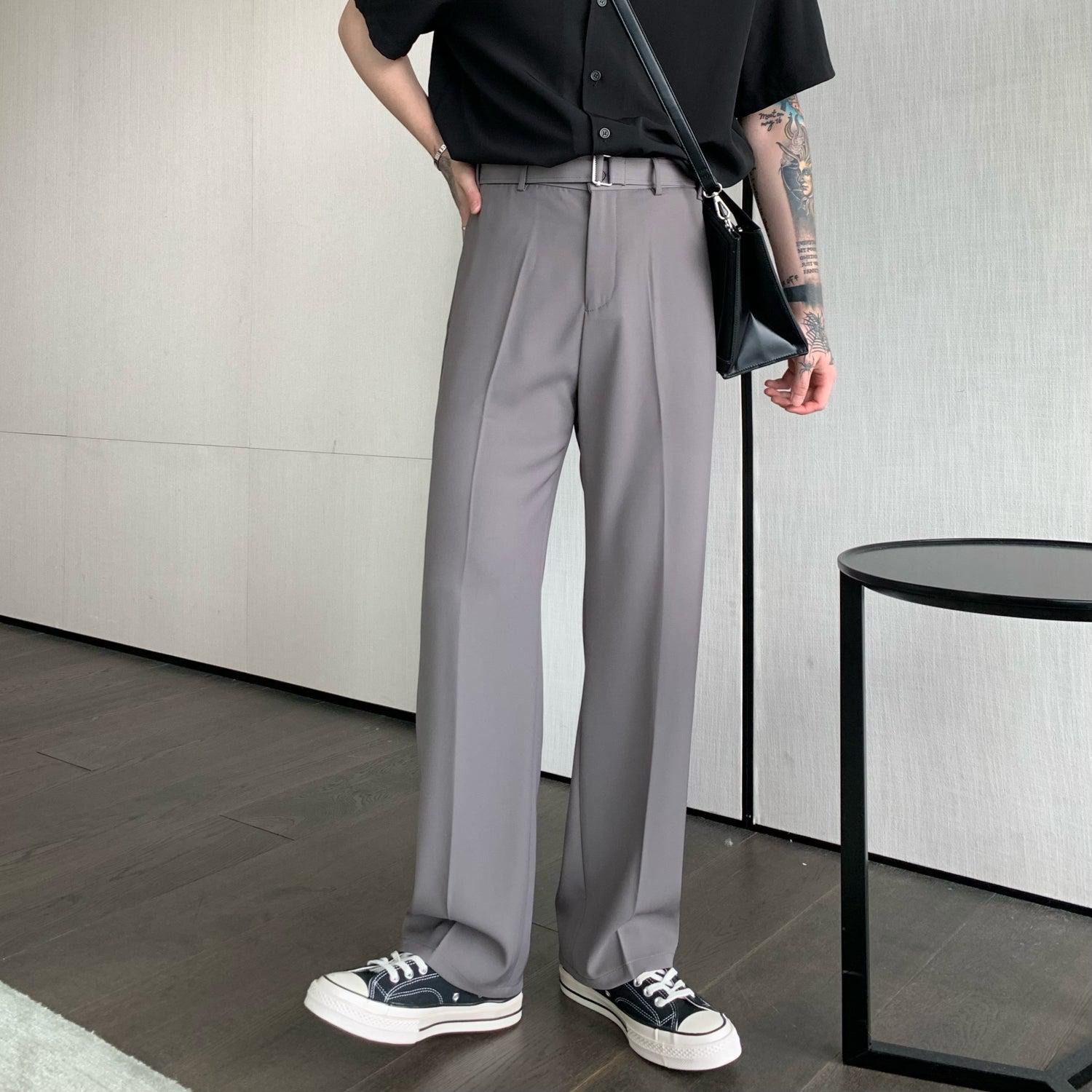Belted Pleated Pants