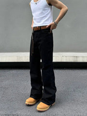 Black Straight-leg Jeans