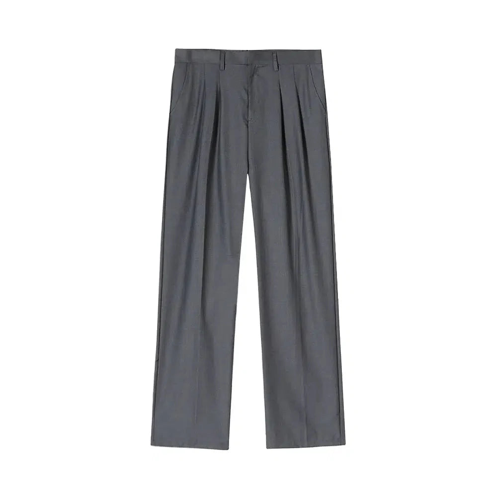 Drape Wide-leg Suit Pants