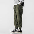 Drawstring Elastic Waist Beam Pants