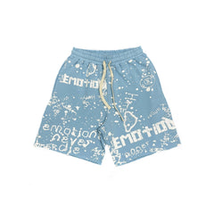 Mixed Emotions Blue “Graffiti” Shorts