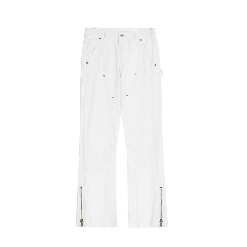 Micro-flared Zipper Overalls Pants