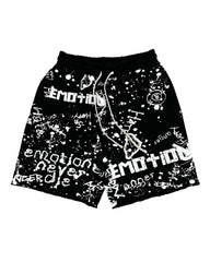Mixed Emotions Graffiti Shorts Black