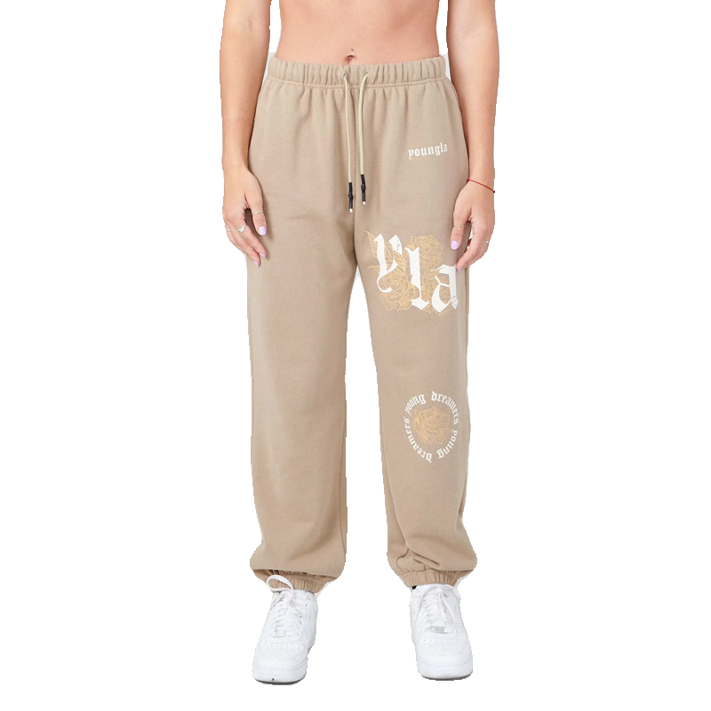 Cross border foreign trade American style trendy brand YOUNG LA fitness jogger sports European and American casual looped cotton leg tied pants