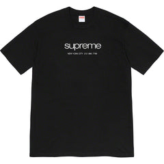 Supreme Minimal Linear Logo Black Tee