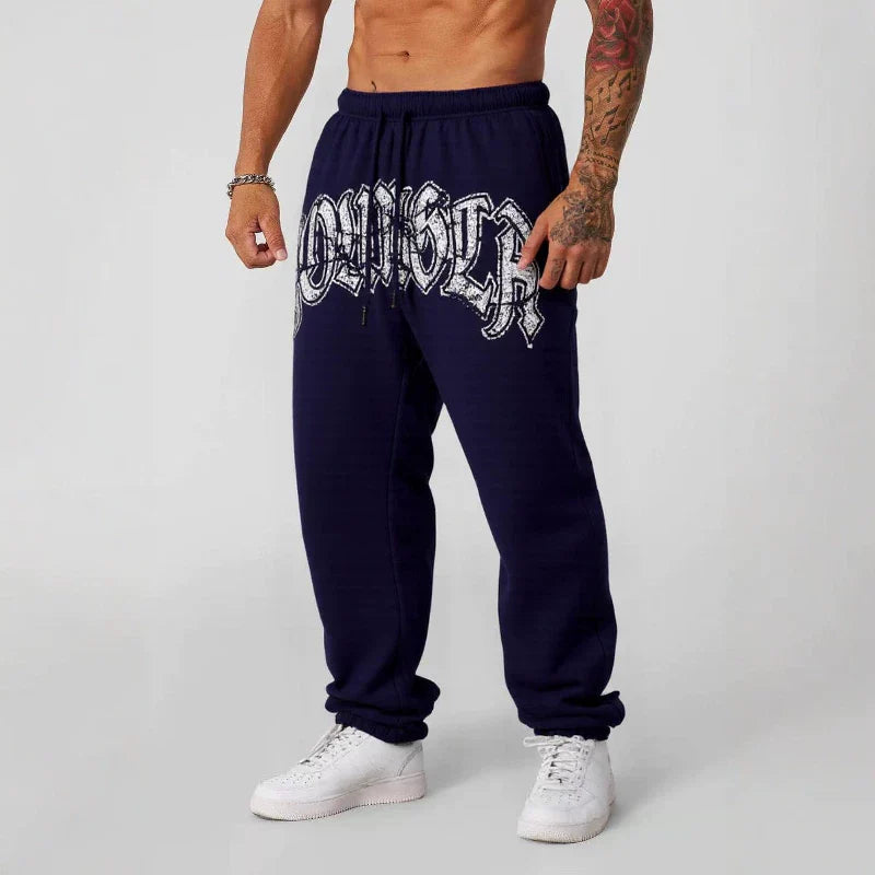 American fashion brand YOONGLA sports ankle binding pants for couples, versatile fitness training, printed casual pants for both men and women