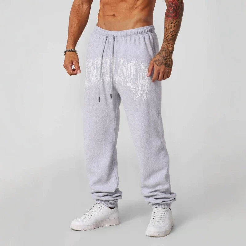 American fashion brand YOONGLA sports ankle binding pants for couples, versatile fitness training, printed casual pants for both men and women