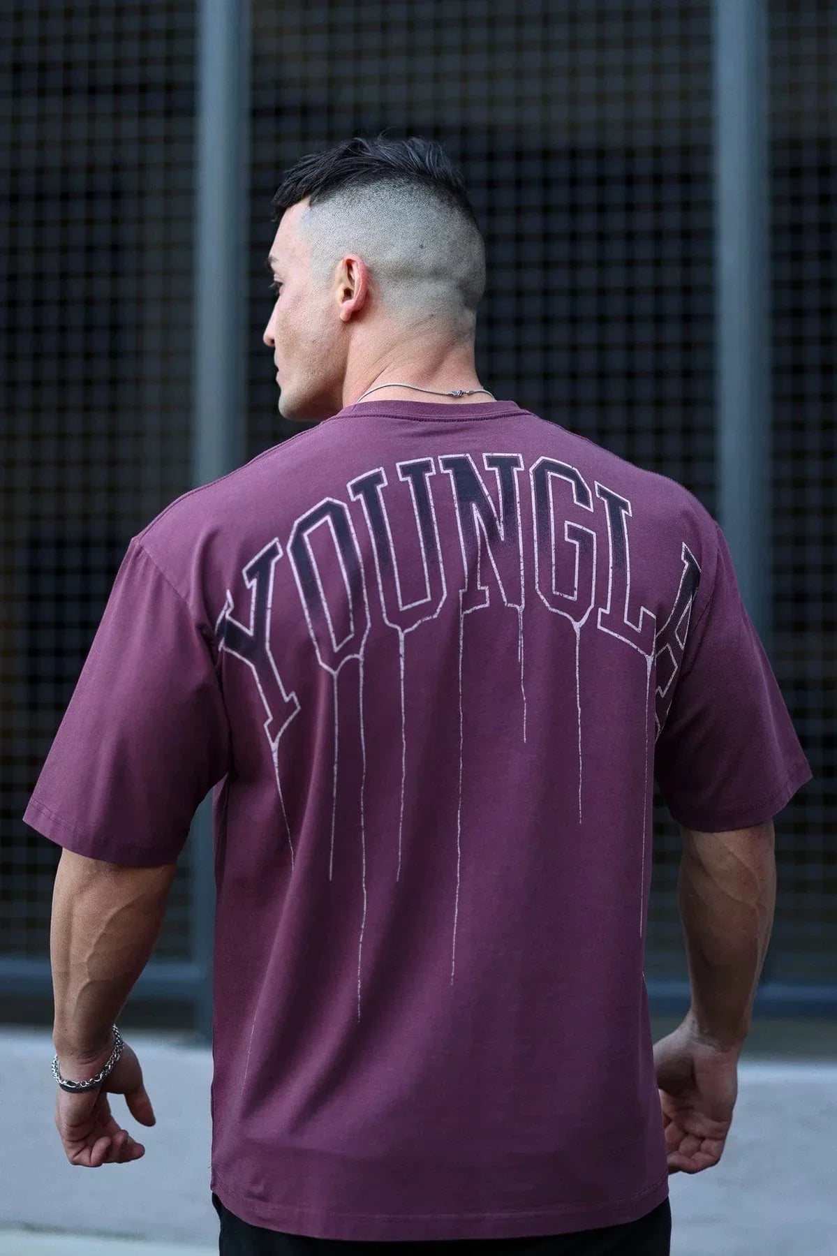 European and American trendy brand Youngla sports T-shirt American casual T-shirt fitness loose round neck short sleeved cross-border foreign trade