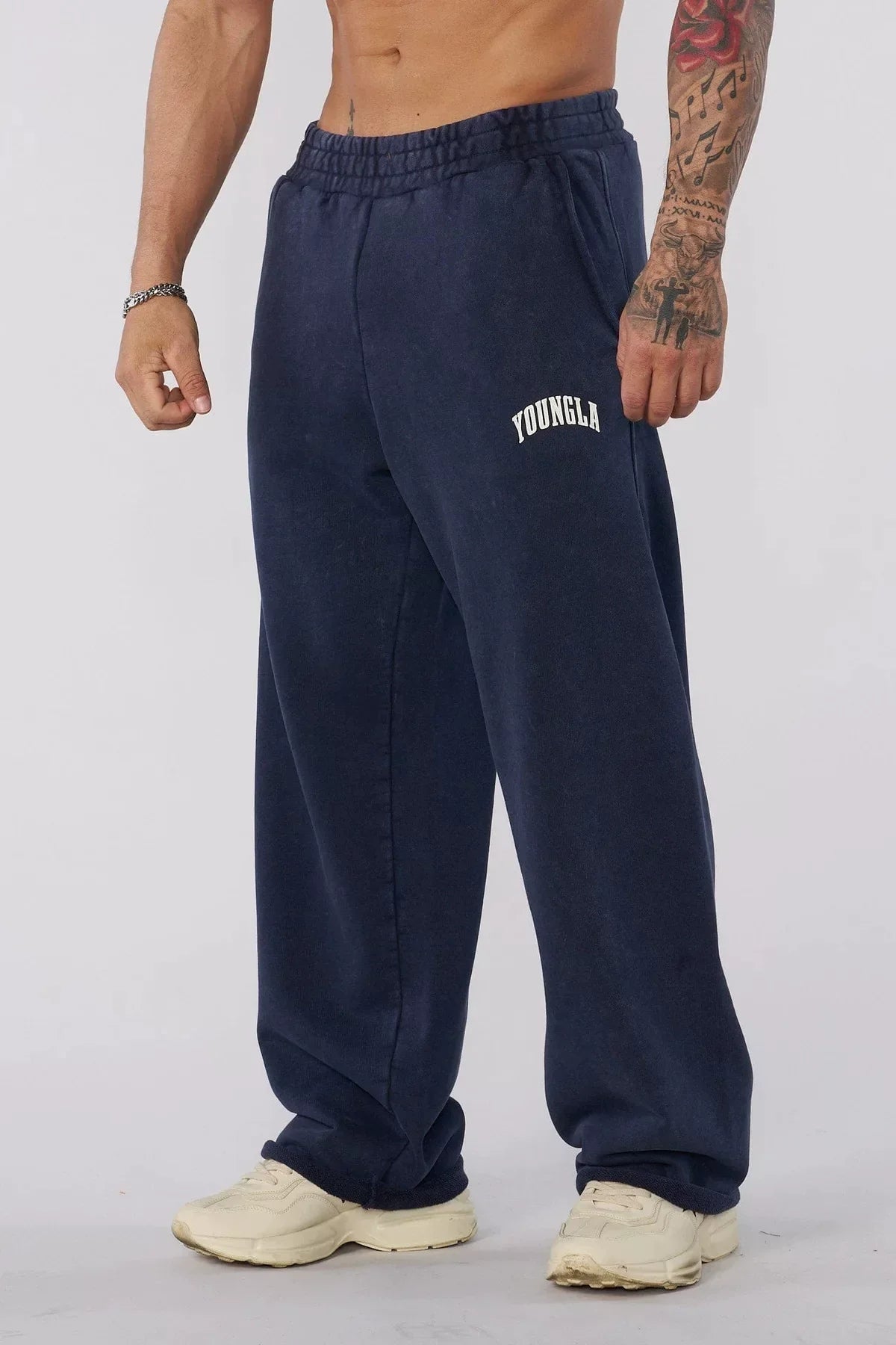 European and American new trendy brand YOUNG LA, slow runners, sports straight leg pants, casual fitness training, loose pants for men (2)