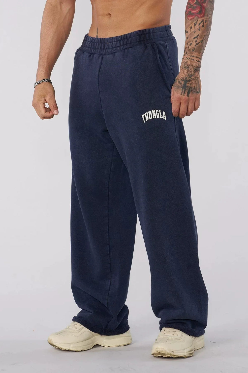 European and American new trendy brand YOUNG LA, slow runners, sports straight leg pants, casual fitness training, loose pants for men